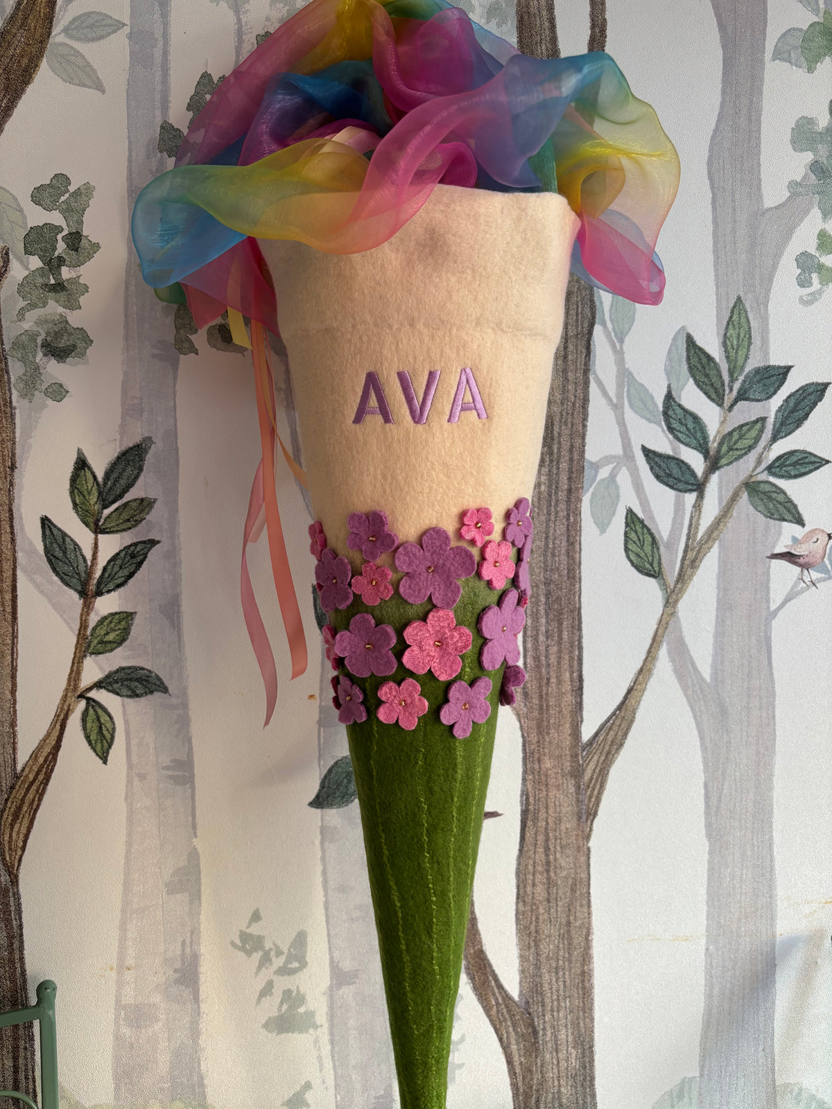 Schultüte mit Blümchen