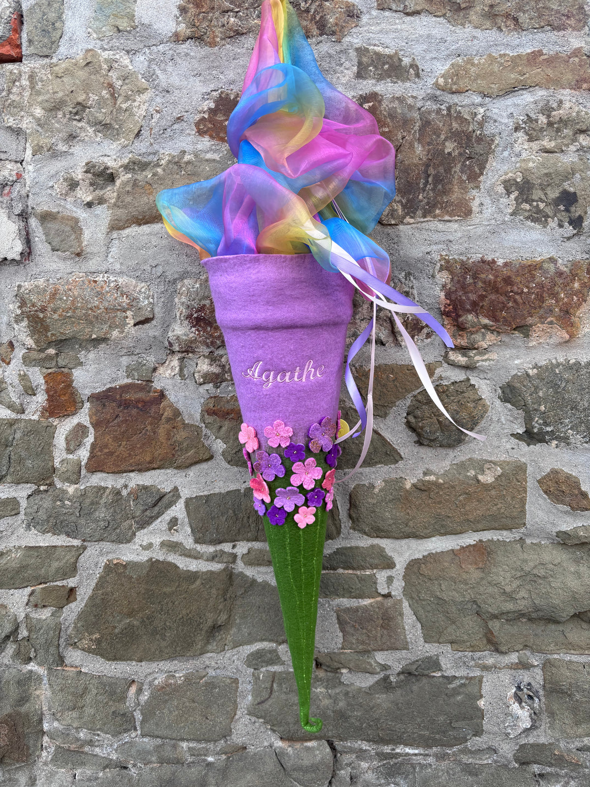 Schultüte mit Blümchen