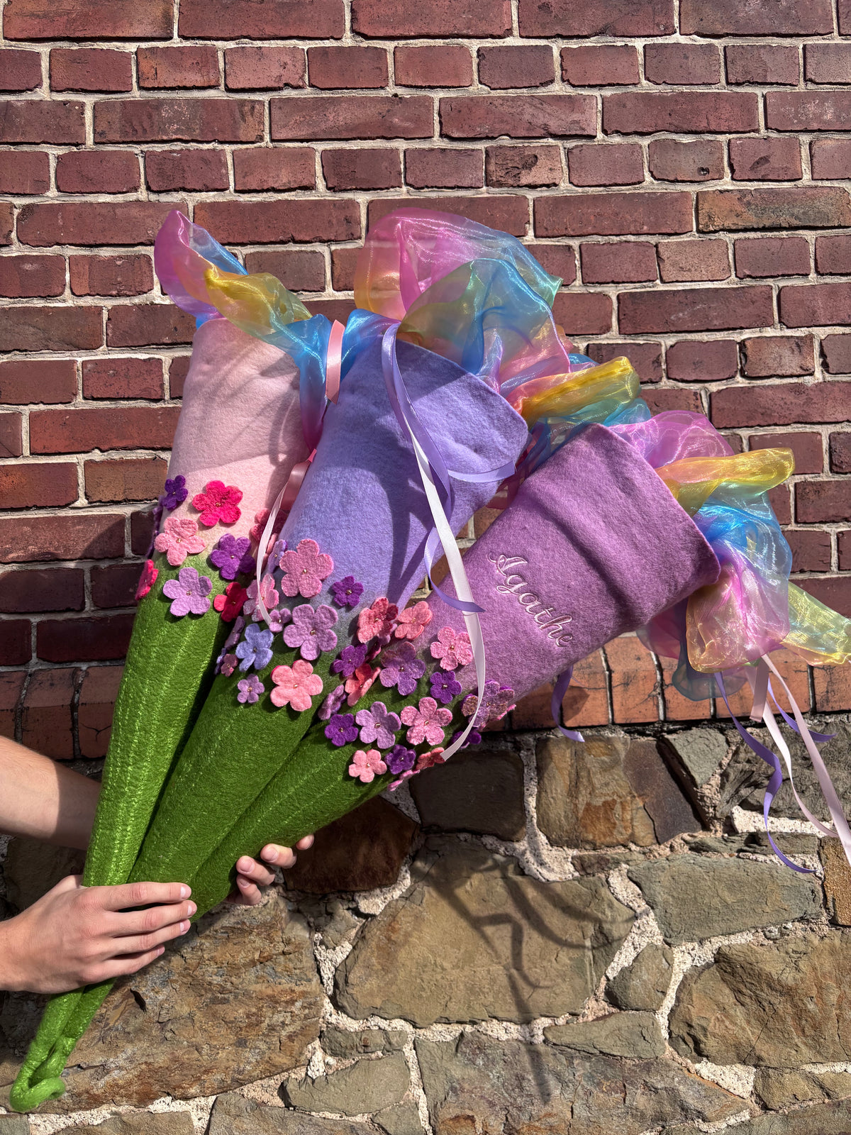 Schultüte mit Blümchen