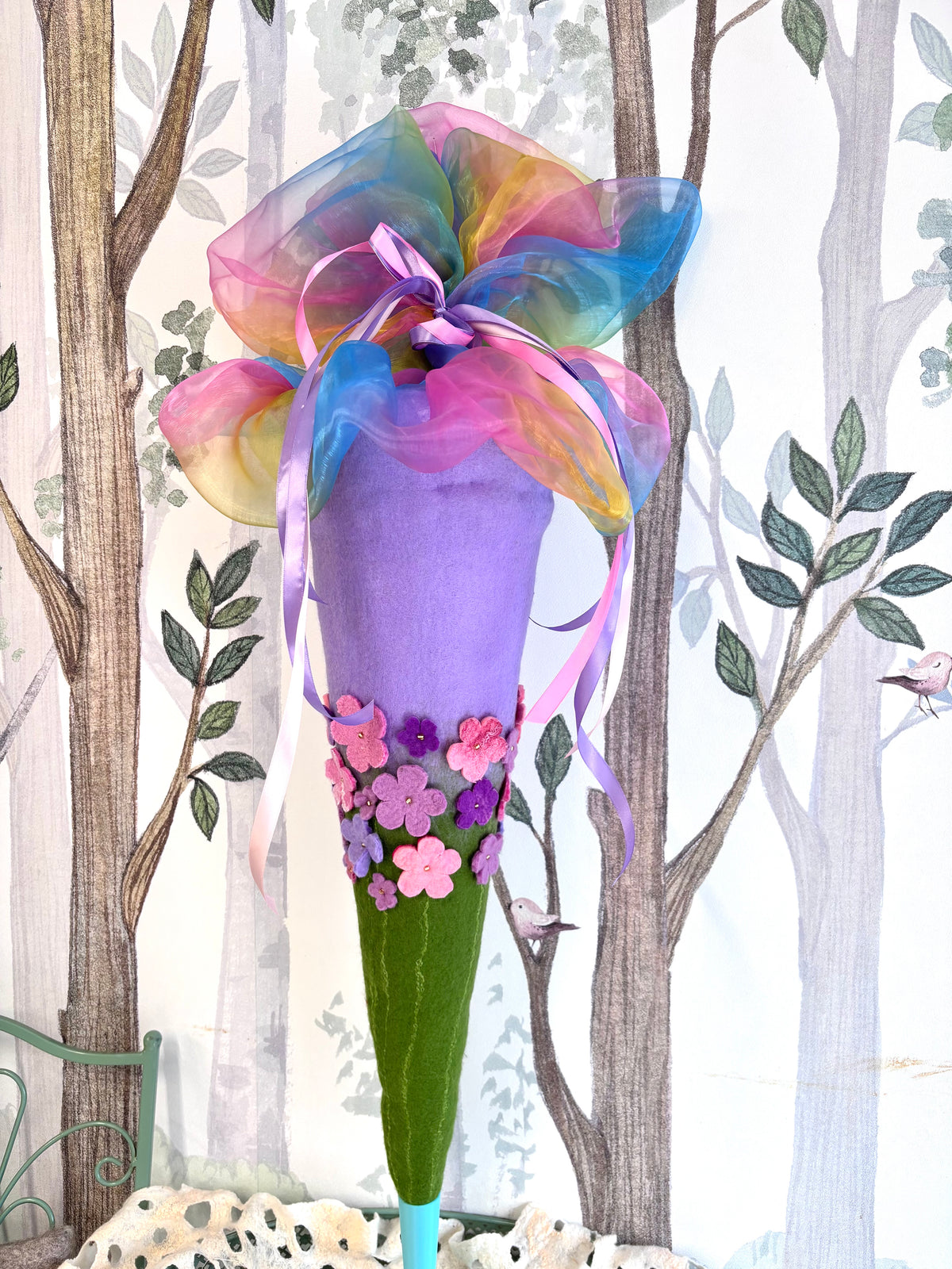 Schultüte mit Blümchen