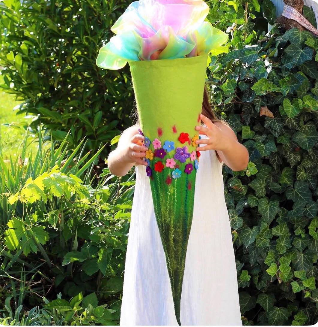 Schultüte mit Blümchen